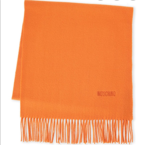 Moschino Accessories - Moschino orange wool scarf NWT